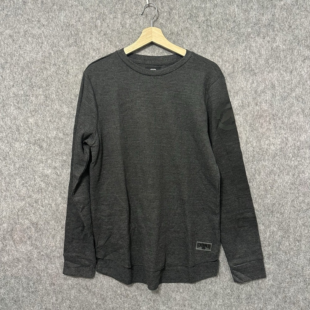 Ecko Unltd Men's Long Sleeve Waffle Knit Shirt Dark Gray Size Medium NWT